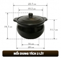 kích thước nồi đất bếp từ kho cá