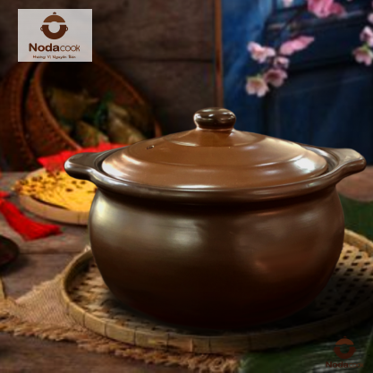 nồi đất 3 lít men nâu Bát Tràng