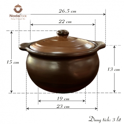 kích thước nồi đất điện 