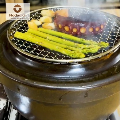 nồi đất xông hơi chịu nhiệt tráng men sứ men tro núi lửa