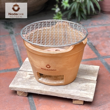 Combo Bếp nướng cỡ nhỏ + Vỉ + Đế gỗ